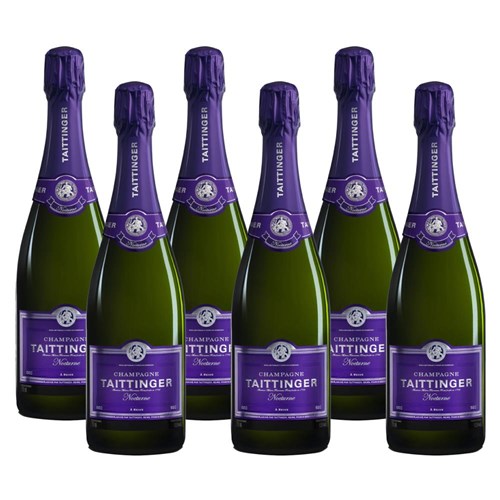 Crate of 6 Taittinger Nocturne NV Champagne, 75cl